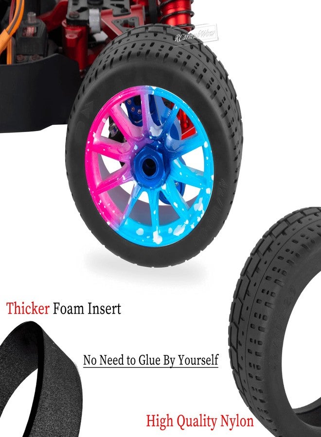 RcarmubWow Wheels and Tires Truck Tires for 1/8 Typhon 6S BLX,1/7 Infraction 6S BLX,Limitless,RC Tires Highway Tires Soft Tires Buggy Tires Off Road Racing Truck Tires,4pcs,Colorful - Image 5